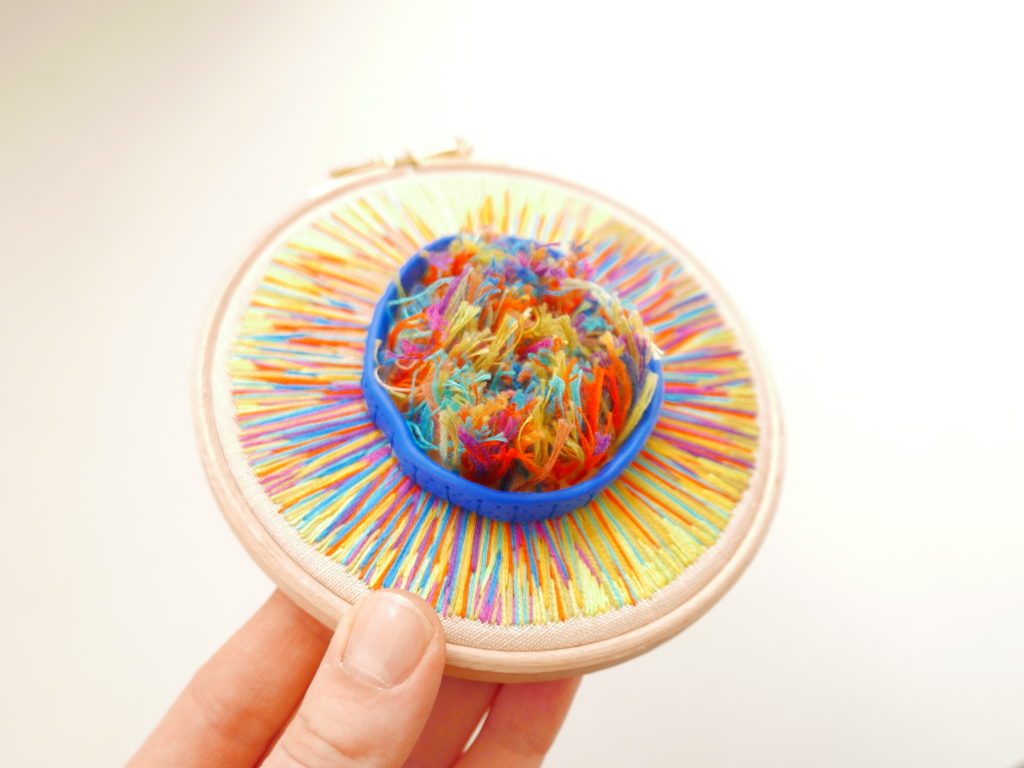 hand embroidered hoop art