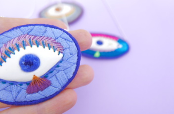 Blue mosaic eye