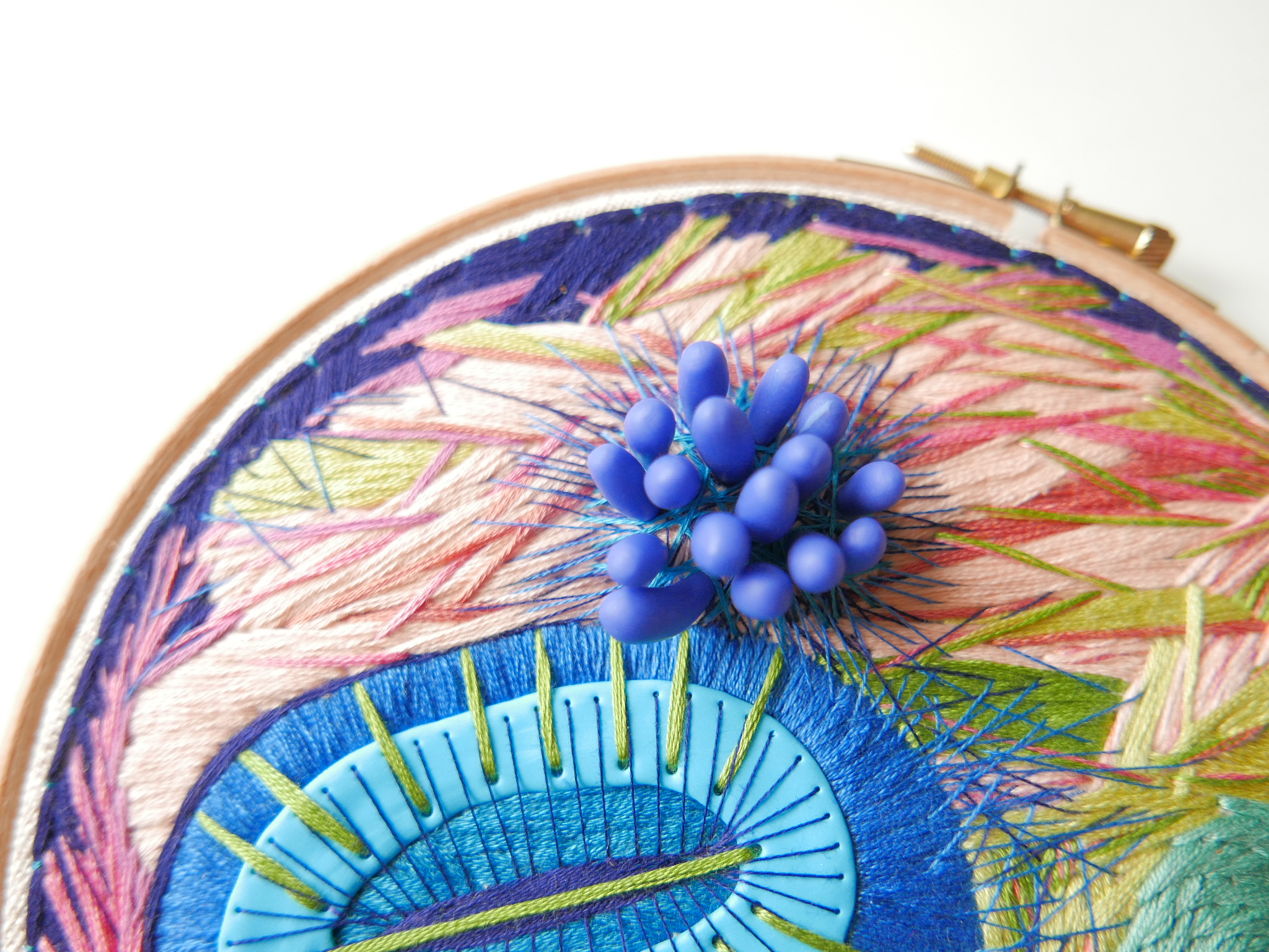 embroidery hoop with beautiful hand embroidery