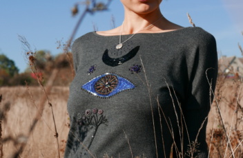 hand beaded sweater dress