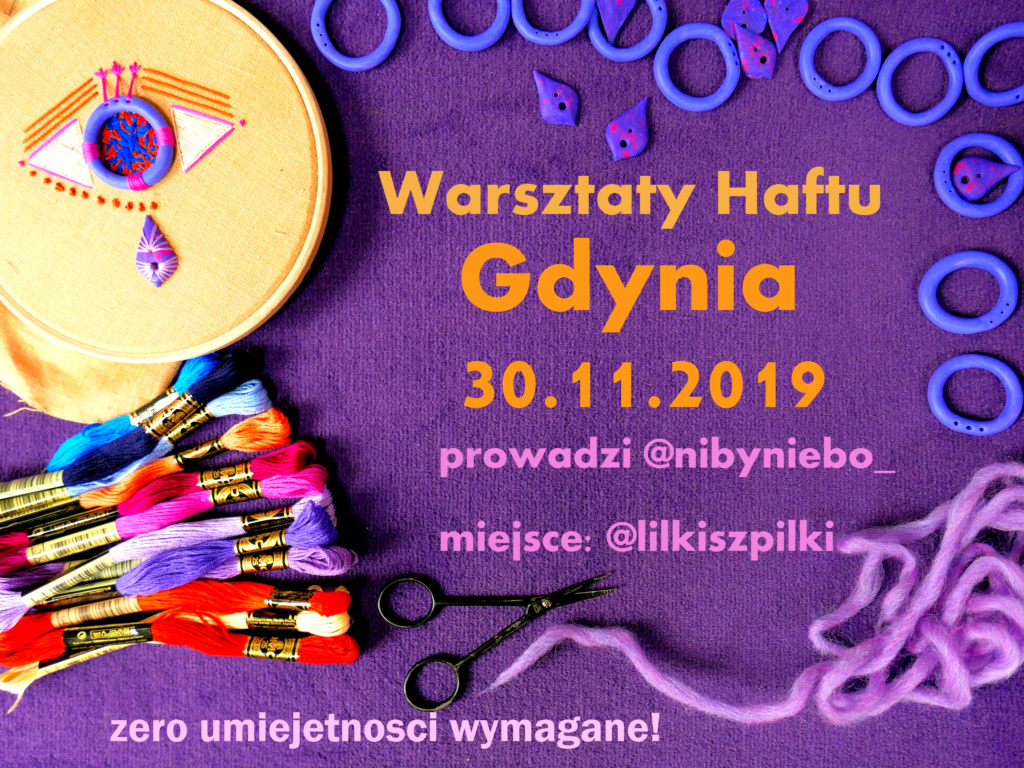 Plakat warsztaty haftu