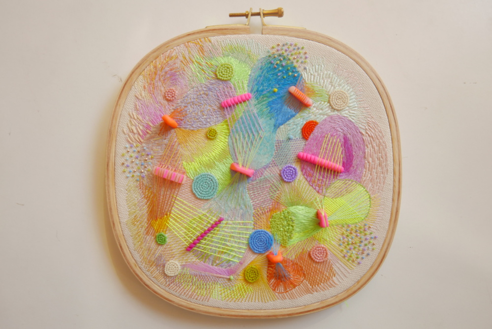 Full view of hand embroidery